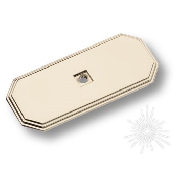 Подложка для мебельных ручек 3022 0080 PN, материал Замак, 35*80 мм