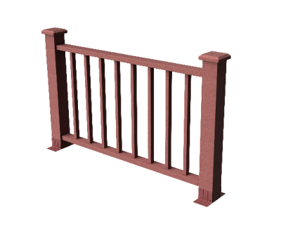 Декоративное ограждение ДПК GRINDERDECO Альма 1500 с невидимым крепежом мербау.