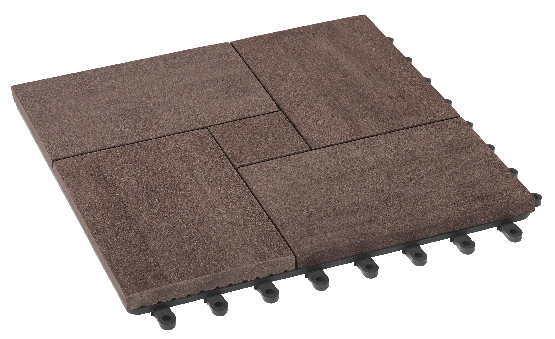 Модульный паркет ДПК GRINDERDECO Люкс 7 в цвете Шоколад