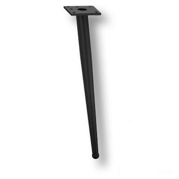 Опора мебельная 1180 BONE Leg 410 мм Matt Black, материал Замак, цвет Чёрный, отделка Черный