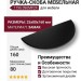 Ручка скоба 1196 096MP24, материал Замак, цвет Чёрный, отделка Черный, 25*80*160 мм