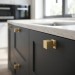 Ручка кнопка SYSTEM 1954 0014 BB, материал Алюминий, отделка Золото, 14*14*14 мм