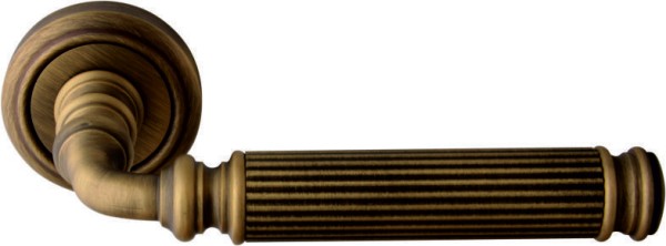 Дверная ручка на круглой розетке "RANIA" 290V MAB, материал Латунь, отделка Бронза, 145*50 мм