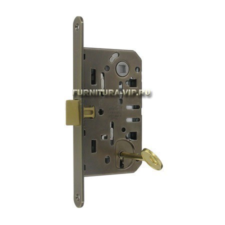 Замок Mediana EVOLUTION AGB (бесшумный) c 1 ключом для межкомнатной двери B01101.50.12, материал Сталь, отделка Бронза Бронза сатинированная Сатинированная