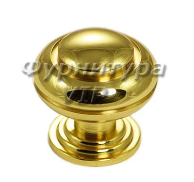 Ручка кнопка "VICTORIAN" 806 30 PB, материал Латунь, отделка Золото, 29*d=30 мм