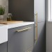Ручка скоба Viefe RILLE 0528992L291, материал Замак, отделка Золото