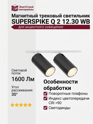 Магнитный трековый светильник SUPERSPIKE Q 2 12.30 WB