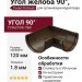 Угол желоба 90˚, Docke Premium, Цвет Каштан