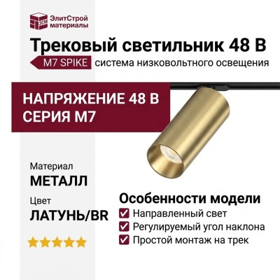 Трековый светильник 48 вольт M7 SPIKE 12.30 BR
