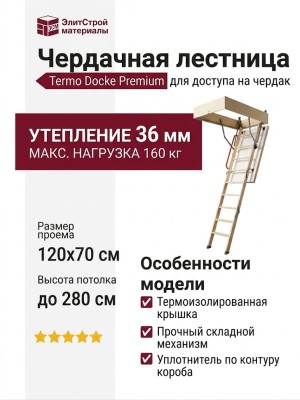 Чердачная лестница Termo Docke Premium