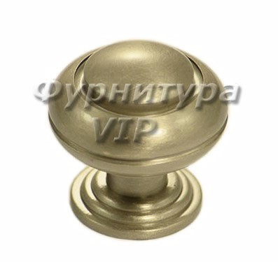 Ручка кнопка "VICTORIAN" 806 30 SN, материал Латунь, отделка Никель, 29*d=30 мм