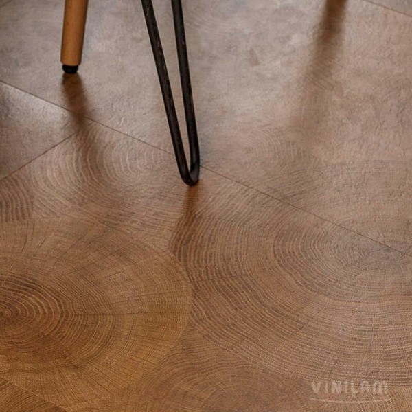 Виниловый пол Vinilam коллекция CERAMO VINILAM Glue Дуб Натуральный 61601