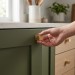 Ручка кнопка SYSTEM 1954 0018 BB, материал Алюминий, отделка Золото, 18*18*18 мм