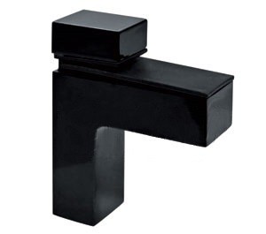 Полкодержатель КВАДРО SU16AFCR, материал Металл Пластик, цвет Черный