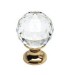 Ручка кнопка Linea Cali 200200PB030OZ, материал Латунь, отделка Золото Кристаллы Swarovski, d=30 мм