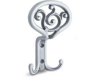 Крючок WAP.801.000.00V4, материал Замак, отделка Серебро, 140*73*50 мм