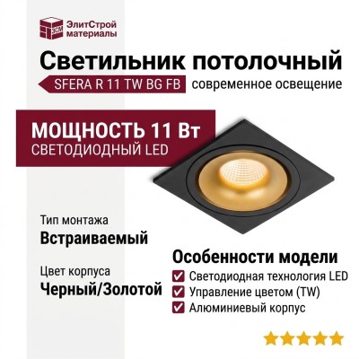 Светильник потолочный SFERA R 11 TW BG FB
