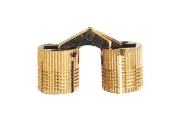 Петля скрытая цилиндрическая 3610.03/10, материал Латунь, отделка Латунь, D=10мм;  A: 16мм;  B: 11мм;  C: 2,5;  D: 2мм