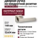 Дверная ручка на квадратной розетке "FOSIL" HA124RO11 NB, материал Замак, отделка Никель, 148*52*54 мм
