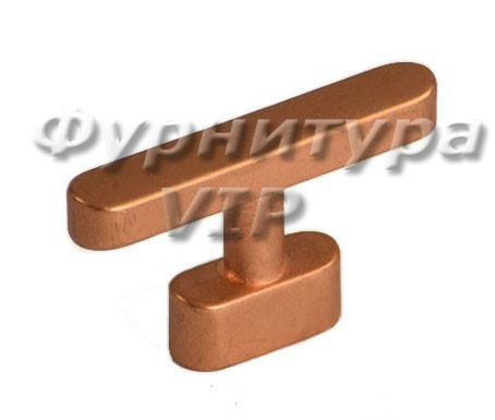 Ручка кнопка Giusti WPO.786.016.00C5, материал Замак, отделка Медь, 54*10*30 мм