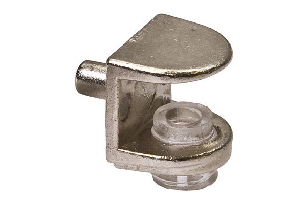 Полкодержатель П-образный на бобышке, RG3853G1, материал Замак, отделка Никель