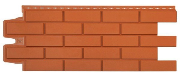 Фасадные панели Grand Line, Клинкерный кирпич Classic, Терракотовый