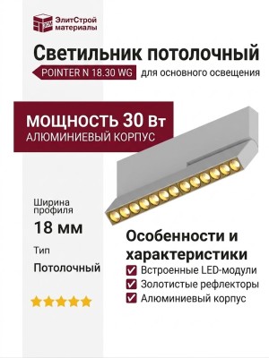 Светильник потолочный POINTER N 18.30 WG