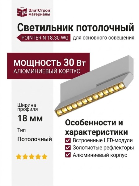 Светильник потолочный POINTER N 18.30 WG