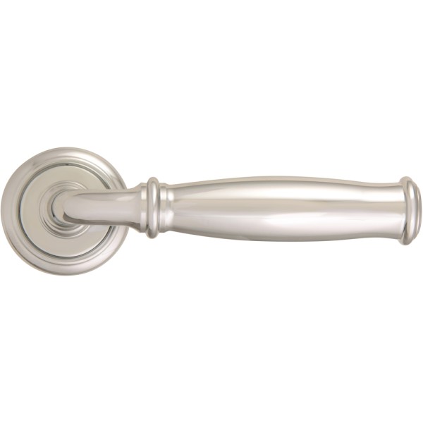 Дверная ручка на круглой розетке 266 Isabel хром полированный, материал Латунь, отделка Хром, 145*50 мм