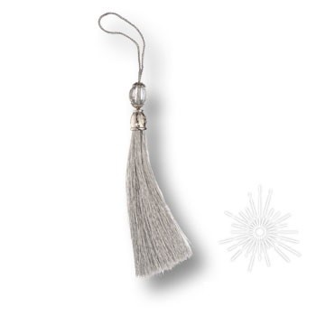 Кисточки для мебельных ручек TASSEL KROM-SILVER, отделка Хром, 150 мм