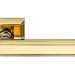 Дверная ручка на квадратной розетке "GLAMOR" OZ 1555/016, материал Латунь, отделка Золото, 145*53*53 мм