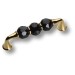 Ручка скоба 2537-320-96-BLACK, материал Замак Стекло, отделка Золото Стекло, 34*21*112 мм