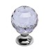 Ручка кнопка 200200PB030CR violet, материал Латунь, отделка Кристаллы Swarovski Хром, d=30 мм