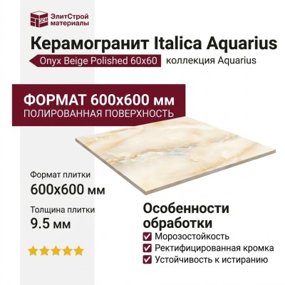 Italica Aquarius Onyx Beige Polished 60x60