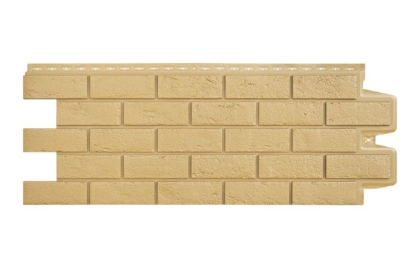 Фасадная панель Grand Line, Состаренный кирпич Classic, Цвет: Песок