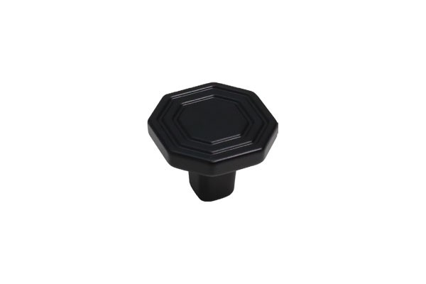 Ручка кнопка WPO.824Y.000.M00N4, материал Замак, цвет Чёрный, отделка Черный, 30*30*23 мм