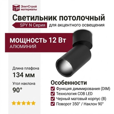 Светильник потолочный SPY N 13.40 B DIM