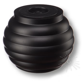 Опора мебельная KAL-0013-0065-B13, материал Алюминий Пластик, цвет Чёрный, отделка Черный, 65*D=80 мм