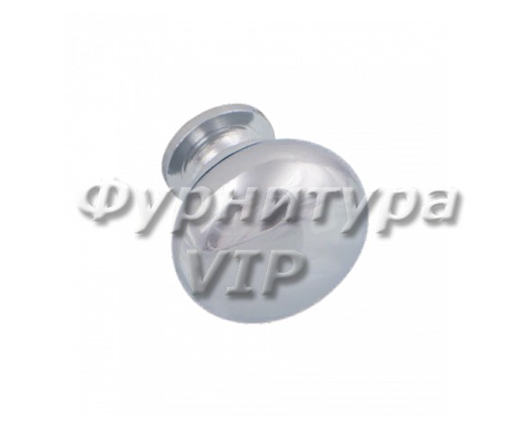 Ручка кнопка GS-BERGA-1-01, материал Алюминий, отделка Хром, 32,5*30,5 мм