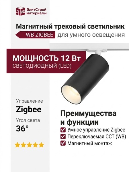 Магнитный трековый светильник SUPERSPIKE 12 CCT WB ZIGBEE