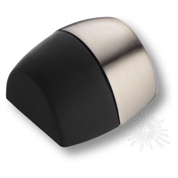 Дверной ограничитель напольный C6100001 MP08, материал Замак, отделка Никель, 25*31/40*41 мм