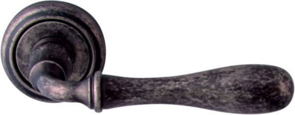 Дверная ручка на круглой розетке "BETA" 294V DAS, материал Латунь, отделка Серебро, 136*50 мм