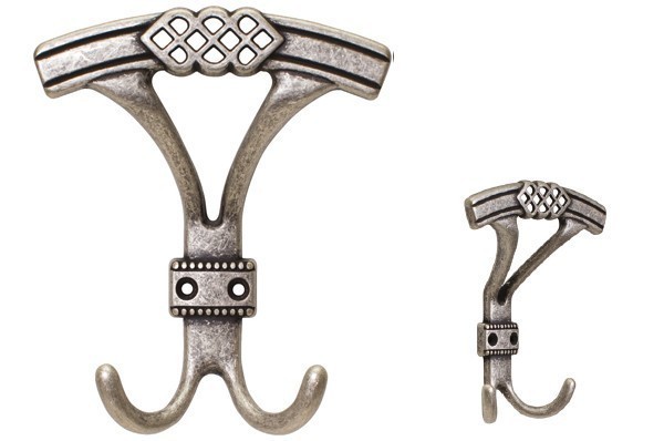 Крючок 43144Z14600.25, материал Замак, отделка Серебро, 116x146x41 мм