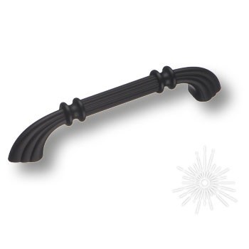 Ручка скоба 1890-85-128-053, материал Замак, цвет Чёрный, отделка Черный, 30*20*161 мм