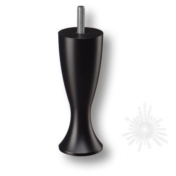 Опора мебельная KAL-0104-0120-B13, материал Алюминий, цвет Чёрный, отделка Черный, 100/120*D=30 мм