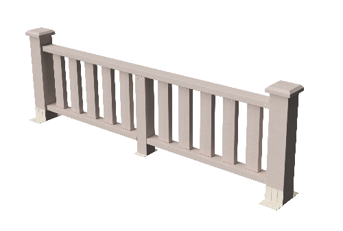 Декоративное ограждение из ДПК GRINDERDECO Эрес в цвете выбеленный дуб