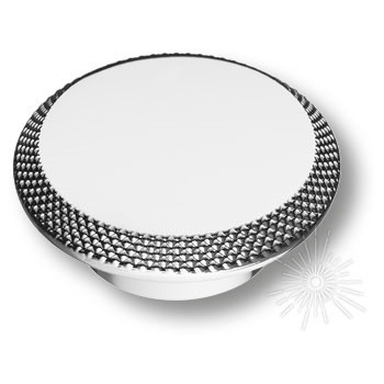 Ручка кнопка CEBI 4102 003MP02, материал Замак, отделка Хром, 22*d=60 мм