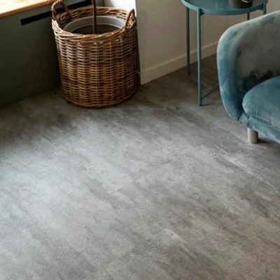 Виниловый пол Vinilam коллекция CERAMO VINILAM Glue Цемент Светлый 71614