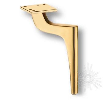 Опора мебельная 1460 ZARIF Leg 200 мм Gold, материал Замак, отделка Золото