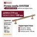 Ручка скоба SYSTEM SY4482 0160 GL, материал Замак, отделка Золото, 214*15*35 мм